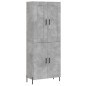 Highboard Betongrau 69,5x34x180 cm Holzwerkstoff Highboard Betongrau 69,5x34x180 cm Holzwerkstoff
