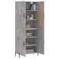 Highboard Betongrau 69,5x34x180 cm Holzwerkstoff Highboard Betongrau 69,5x34x180 cm Holzwerkstoff