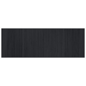 vidaXL Teppich Rechteckig Schwarz 70x200 cm Bambus