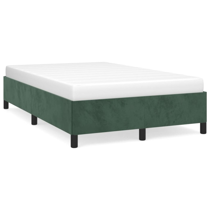 vidaXL Bettgestell Dunkelgrün 120x190 cm Samt vidaXL Bettgestell Dunkelgrün 120x190 cm Samt