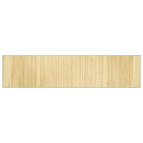 vidaXL Teppich Rechteckig Hell Natur 70x300 cm Bambus