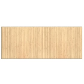 vidaXL Teppich Rechteckig Hell Natur 80x200 cm Bambus