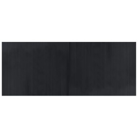 vidaXL Teppich Rechteckig Schwarz 80x200 cm Bambus