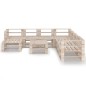 9-tlg. Garten-Lounge-Set aus Paletten Kiefernholz 9-tlg. Garten-Lounge-Set aus Paletten Kiefernholz