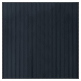 vidaXL Teppich Quadratisch Grau 100x100 cm Bambus