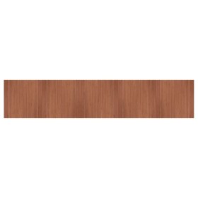 vidaXL Teppich Rechteckig Braun 100x500 cm Bambus