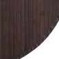 vidaXL Teppich Rund Dunkelbraun 60 cm Bambus vidaXL Teppich Rund Dunkelbraun 60 cm Bambus