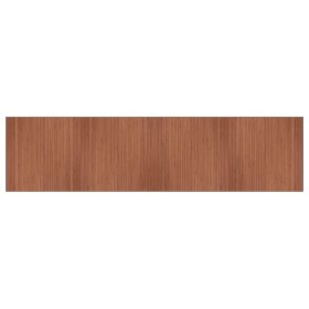 vidaXL Teppich Rechteckig Braun 100x400 cm Bambus