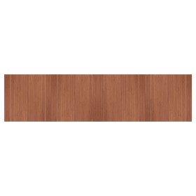 vidaXL Teppich Rechteckig Braun 100x400 cm Bambus