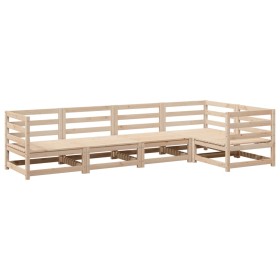 vidaXL 5-tlg. Garten-Sofagarnitur Massivholz Kiefer