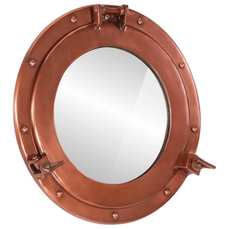 vidaXL Bullaugen-Spiegel Wandmontage Ø38 cm Aluminium und Glas vidaXL Bullaugen-Spiegel Wandmontage Ø38 cm Aluminium und Glas