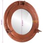 vidaXL Bullaugen-Spiegel Wandmontage Ø38 cm Aluminium und Glas vidaXL Bullaugen-Spiegel Wandmontage Ø38 cm Aluminium und Glas