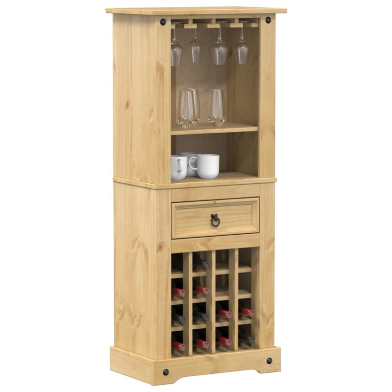 vidaXL Weinregal Corona 56x35x120 cm Massivholz Kiefer vidaXL Weinregal Corona 56x35x120 cm Massivholz Kiefer