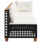 vidaXL Gartensofa mit Kissen 3-Sitzer Schwarz Poly Rattan vidaXL Gartensofa mit Kissen 3-Sitzer Schwarz Poly Rattan