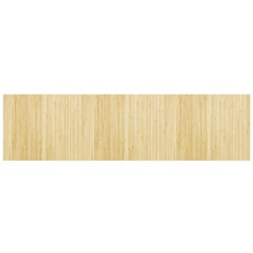 vidaXL Teppich Rechteckig Hell Natur 80x300 cm Bambus