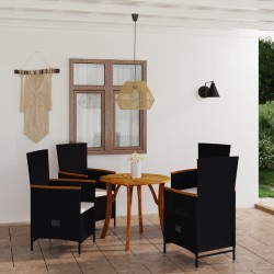 5-tlg. Garten-Essgruppe Schwarz