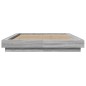 vidaXL Bettgestell Grau Sonoma 135x190 cm Holzwerkstoff