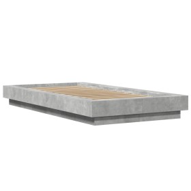 vidaXL Bettgestell Betongrau 90x190 cm Holzwerkstoff