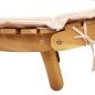 vidaXL Sonnenliege mit Auflage Beige Massivholz Akazie vidaXL Sonnenliege mit Auflage Beige Massivholz Akazie