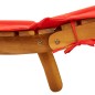vidaXL Sonnenliege mit Auflage Rot Massivholz Akazie vidaXL Sonnenliege mit Auflage Rot Massivholz Akazie