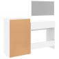 vidaXL 3-tlg. Schminktisch-Set Weiß Holzwerkstoff vidaXL 3-tlg. Schminktisch-Set Weiß Holzwerkstoff