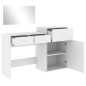vidaXL 3-tlg. Schminktisch-Set Weiß Holzwerkstoff vidaXL 3-tlg. Schminktisch-Set Weiß Holzwerkstoff