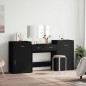vidaXL 4-tlg. Schminktisch-Set Schwarz Holzwerkstoff vidaXL 4-tlg. Schminktisch-Set Schwarz Holzwerkstoff
