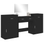 vidaXL 4-tlg. Schminktisch-Set Schwarz Holzwerkstoff vidaXL 4-tlg. Schminktisch-Set Schwarz Holzwerkstoff