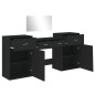vidaXL 4-tlg. Schminktisch-Set Schwarz Holzwerkstoff vidaXL 4-tlg. Schminktisch-Set Schwarz Holzwerkstoff