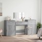 vidaXL 4-tlg. Schminktisch-Set Grau Sonoma Holzwerkstoff