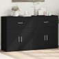 vidaXL Sideboards 2 Stk. Schwarz 60x31x70 cm Holzwerkstoff vidaXL Sideboards 2 Stk. Schwarz 60x31x70 cm Holzwerkstoff