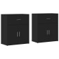 vidaXL Sideboards 2 Stk. Schwarz 60x31x70 cm Holzwerkstoff vidaXL Sideboards 2 Stk. Schwarz 60x31x70 cm Holzwerkstoff