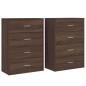 vidaXL Sideboards 2 Stk. Braun Eichen-Optik 60x31x84 cm Holzwerkstoff vidaXL Sideboards 2 Stk. Braun Eichen-Optik 60x31x84 cm Holzwerkstoff