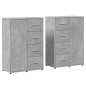 vidaXL Sideboards 2 Stk. Betongrau 60x31x84 cm Holzwerkstoff vidaXL Sideboards 2 Stk. Betongrau 60x31x84 cm Holzwerkstoff