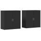 vidaXL Sideboards 2 Stk. Schwarz 79x38x80 cm Holzwerkstoff vidaXL Sideboards 2 Stk. Schwarz 79x38x80 cm Holzwerkstoff