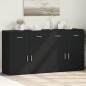 vidaXL Sideboards 2 Stk. Schwarz 79x38x80 cm Holzwerkstoff vidaXL Sideboards 2 Stk. Schwarz 79x38x80 cm Holzwerkstoff