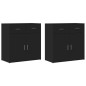 vidaXL Sideboards 2 Stk. Schwarz 79x38x80 cm Holzwerkstoff vidaXL Sideboards 2 Stk. Schwarz 79x38x80 cm Holzwerkstoff