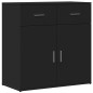 vidaXL Sideboards 2 Stk. Schwarz 79x38x80 cm Holzwerkstoff vidaXL Sideboards 2 Stk. Schwarz 79x38x80 cm Holzwerkstoff