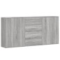 vidaXL Sideboards 3 Stk. Grau Sonoma 60x31x84 cm Holzwerkstoff vidaXL Sideboards 3 Stk. Grau Sonoma 60x31x84 cm Holzwerkstoff