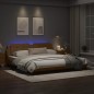 vidaXL Bettgestell mit LED Cappuccino-Braun 200x200 cm Kunstleder vidaXL Bettgestell mit LED Cappuccino-Braun 200x200 cm Kunstleder