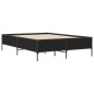 vidaXL Bettgestell Schwarz 160x200 cm Holzwerkstoff und Metall vidaXL Bettgestell Schwarz 160x200 cm Holzwerkstoff und Metall