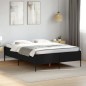 vidaXL Bettgestell Schwarz 160x200 cm Holzwerkstoff und Metall vidaXL Bettgestell Schwarz 160x200 cm Holzwerkstoff und Metall