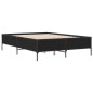 vidaXL Bettgestell Schwarz 160x200 cm Holzwerkstoff und Metall vidaXL Bettgestell Schwarz 160x200 cm Holzwerkstoff und Metall