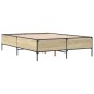 vidaXL Bettgestell Sonoma-Eiche 150x200 cm Holzwerkstoff und Metall vidaXL Bettgestell Sonoma-Eiche 150x200 cm Holzwerkstoff und Metall