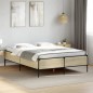 vidaXL Bettgestell Sonoma-Eiche 150x200 cm Holzwerkstoff und Metall vidaXL Bettgestell Sonoma-Eiche 150x200 cm Holzwerkstoff und Metall