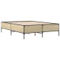 vidaXL Bettgestell Sonoma-Eiche 150x200 cm Holzwerkstoff und Metall vidaXL Bettgestell Sonoma-Eiche 150x200 cm Holzwerkstoff und Metall