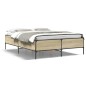 vidaXL Bettgestell Sonoma-Eiche 120x200 cm Holzwerkstoff und Metall vidaXL Bettgestell Sonoma-Eiche 120x200 cm Holzwerkstoff und Metall
