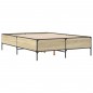 vidaXL Bettgestell Sonoma-Eiche 120x200 cm Holzwerkstoff und Metall vidaXL Bettgestell Sonoma-Eiche 120x200 cm Holzwerkstoff und Metall