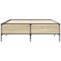 vidaXL Bettgestell Sonoma-Eiche 120x200 cm Holzwerkstoff und Metall vidaXL Bettgestell Sonoma-Eiche 120x200 cm Holzwerkstoff und Metall