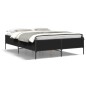 vidaXL Bettgestell Schwarz 120x190 cm Holzwerkstoff und Metall vidaXL Bettgestell Schwarz 120x190 cm Holzwerkstoff und Metall